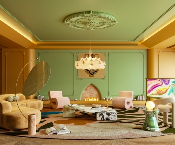 Modern A Living Room-ID:789613964