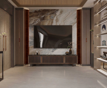 New Chinese Style A Living Room-ID:374507909