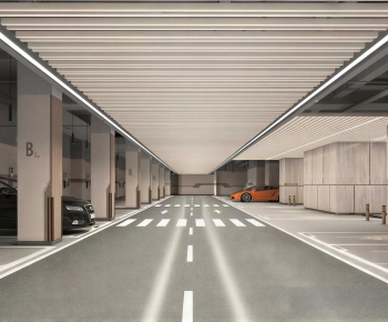 Modern Underground Parking Lot-ID:975043065