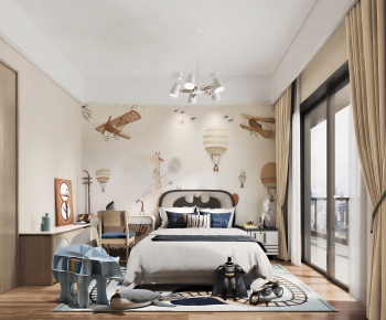 Modern Boy's Room And Son's Room-ID:984642031