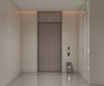 Modern Office Elevator Hall-ID:574873921