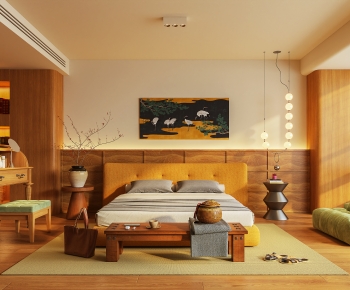 Modern New Chinese Style Bedroom-ID:770452981