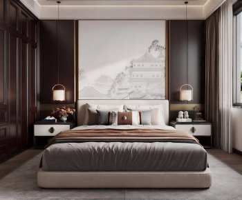 New Chinese Style Bedroom-ID:653140547