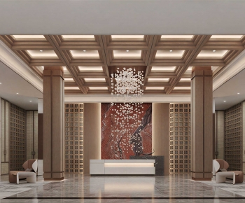 New Chinese Style Lobby Hall-ID:872481118