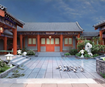 New Chinese Style Courtyard/landscape-ID:908618931