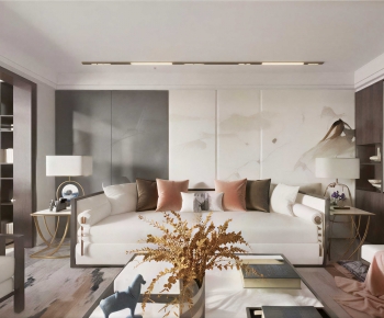 New Chinese Style A Living Room-ID:811494119