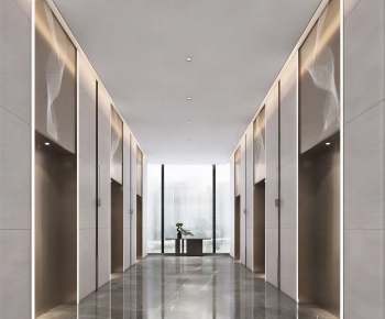 Modern Office Elevator Hall-ID:882630346