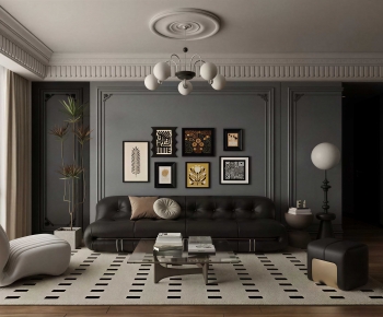 French Style A Living Room-ID:391803033