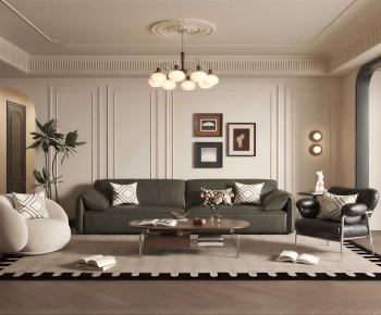 French Style A Living Room-ID:113732106