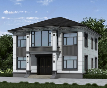 New Chinese Style Villa Appearance-ID:105875971