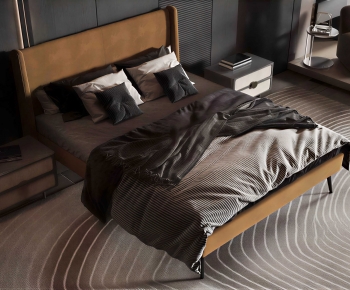 Modern Double Bed-ID:421149976