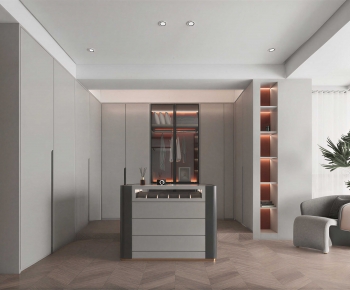 Modern Clothes Storage Area-ID:227170947