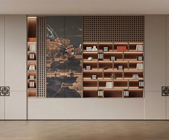 New Chinese Style TV Wall-ID:869770052