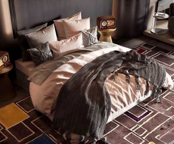 Modern Double Bed-ID:256544117