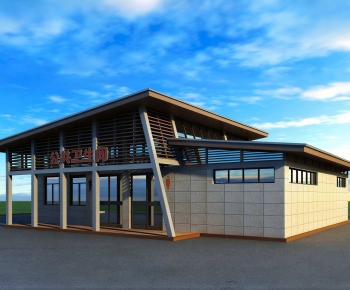 New Chinese Style Building Appearance-ID:673086886