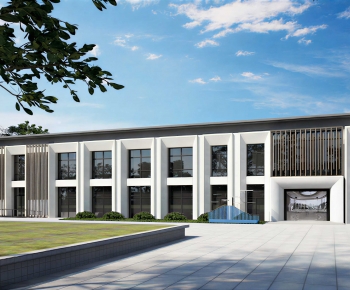 Modern Industrial Building-ID:681565056
