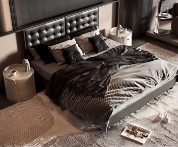 Modern Double Bed-ID:634673122