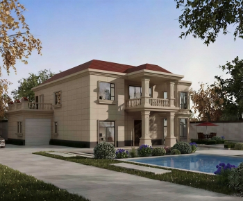 Simple European Style Detached Villa-ID:550277953
