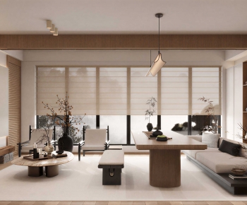 Modern Wabi-sabi Style A Living Room-ID:897022013