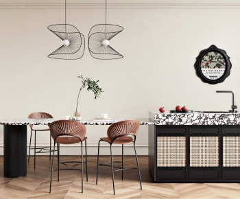 Retro Style Dining Table And Chairs-ID:592010047
