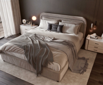Modern Double Bed-ID:721107015