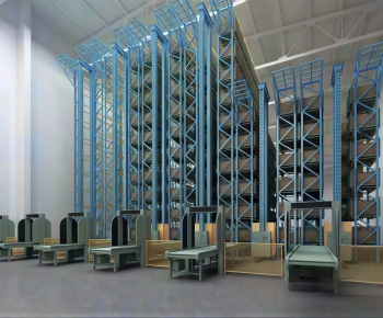 Modern Factory Floor/warehouse-ID:348618031