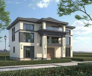 Simple European Style Detached Villa-ID:409512049