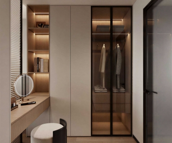 Modern Clothes Storage Area-ID:480293996