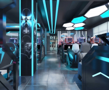 Industrial Style Internet Cafe-ID:556960136