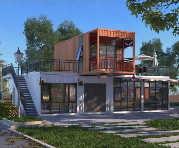 Modern Building Appearance-ID:553381929