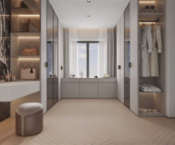 Modern Clothes Storage Area-ID:985723978