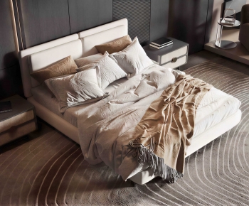 Modern Double Bed-ID:349811084