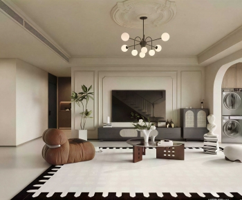 American Style A Living Room-ID:658190338