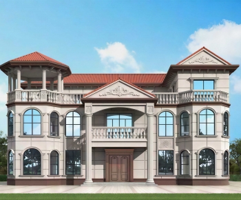 Simple European Style Detached Villa-ID:868397004