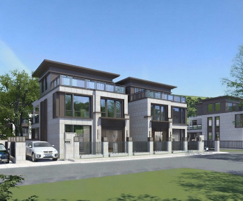 New Chinese Style Villa Appearance-ID:726571174