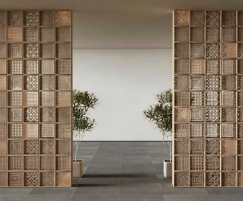 Modern Wooden Screen Partition-ID:358875992