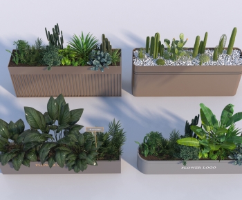 Modern Potted Green Plant-ID:684670939