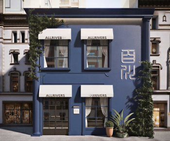 Modern Facade Element-ID:886961947