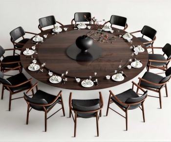 New Chinese Style Dining Table And Chairs-ID:590817933