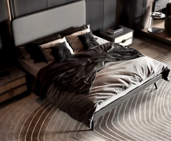 Modern Double Bed-ID:513598924