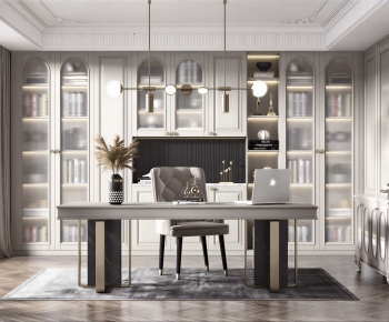 Modern Computer Desk And Chair-ID:865505937