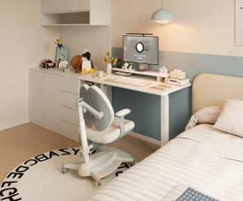 Modern Computer Desk And Chair-ID:703466892