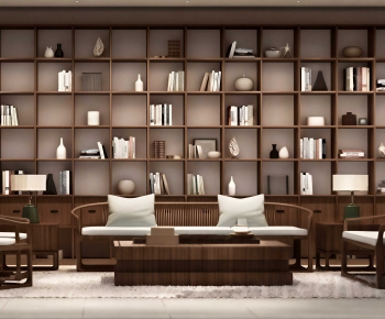 New Chinese Style Chinese Style Bookcase-ID:235904933