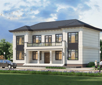 New Chinese Style Villa Appearance-ID:407478095