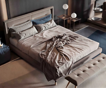 Modern Double Bed-ID:871968035