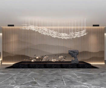 Modern Office Reception Desk-ID:827115069