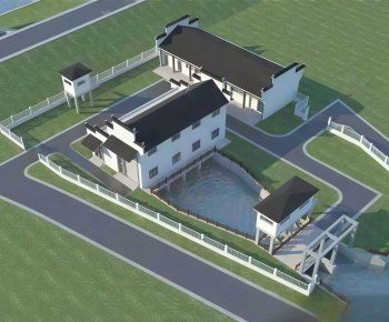 Modern Architectural Bird's-eye View Planning-ID:517780072