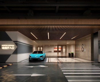 Modern Underground Parking Lot-ID:515086892