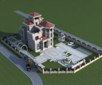 European Style Architectural Bird's-eye View Planning-ID:917056082