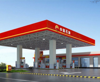 Modern Gas Station-ID:287291054